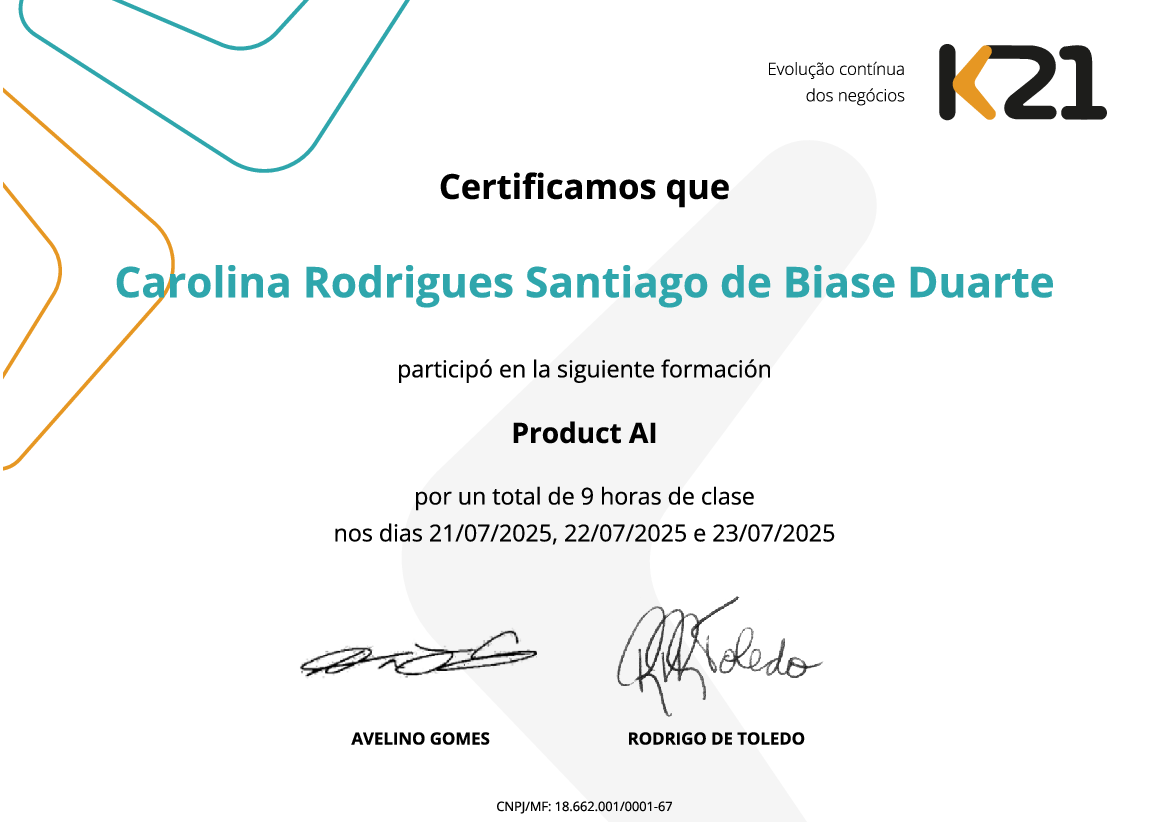 Certificado K21